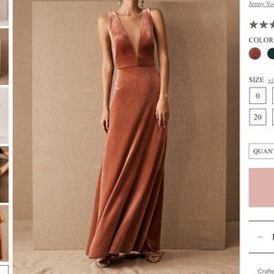 Jenny Yoo Logan Velvet Maxi Dress
